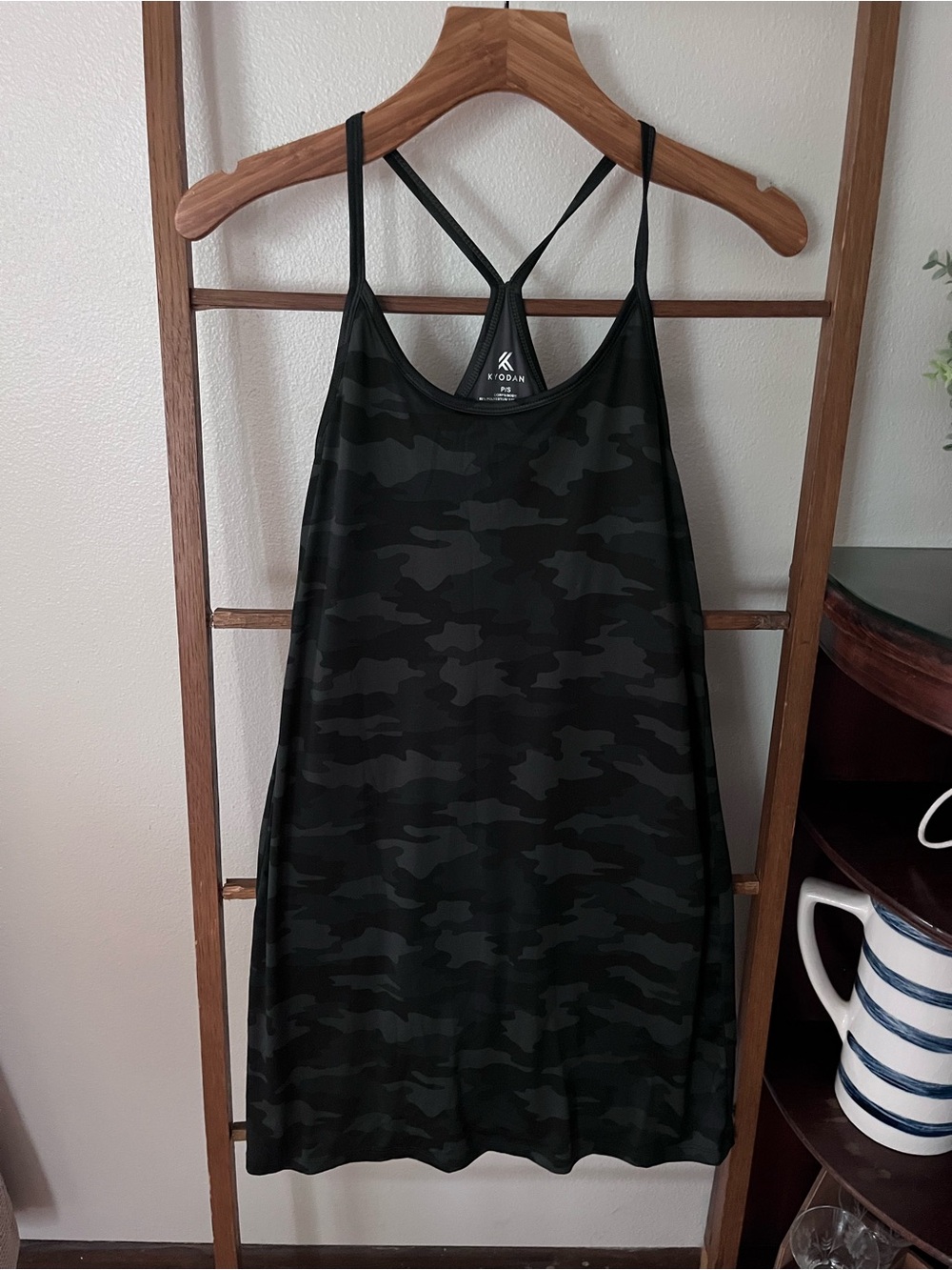 Kyodan Black Camo Strappy Tank Dress Size S